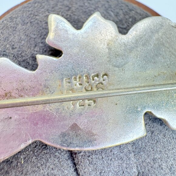 VTG Solid Sterling Silver 925 Christmas Holiday Themed Brooch Size 2.5" Length - Picture 5 of 9